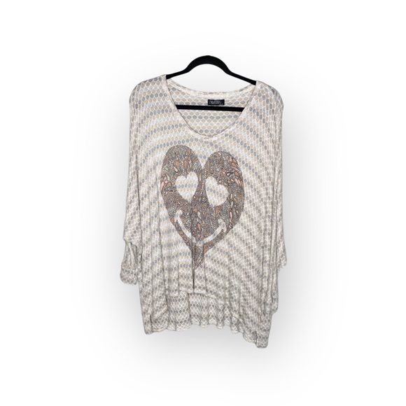 Lauren Moshi Sweaters - HTF: Lauren Moshi ❤︎ Heart Eye Smiley Sweater ❤︎ Honeycomb Knit ❤︎ Graphic ❤︎ S